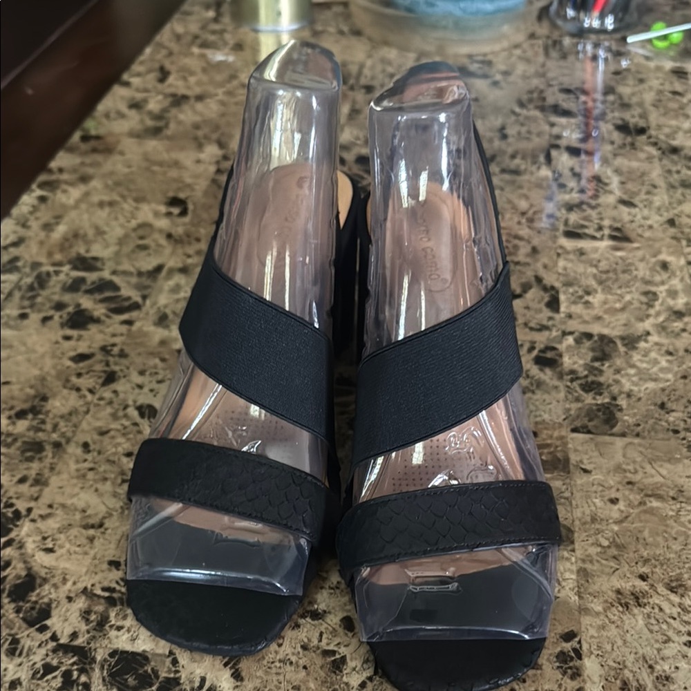 Stylish Black Transparent Women's Heels